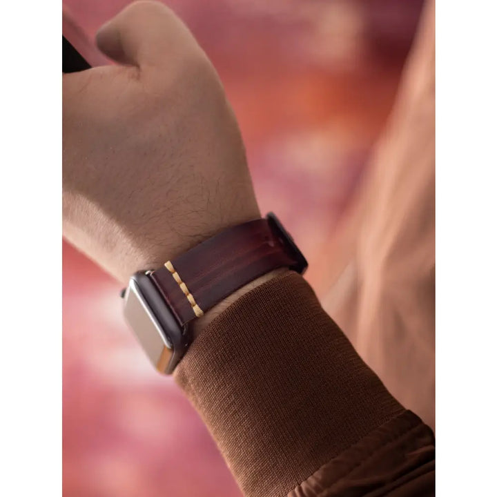 Lederarmband für Apple Watch Höchste Qualität Elegantes Design Hoher Tragekomfort Extra leicht - Watchoop - Hergestellt in Europa